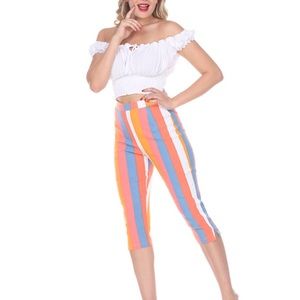 Bettie Page Sherbet Capri MEDIUM